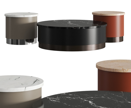  茶几 圆几 角几3d模型 