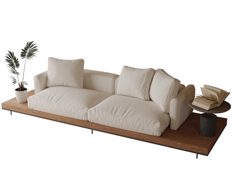 现代双人沙发su模型