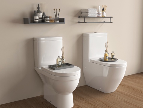  现代马桶 立式马桶 卫浴小件3d模型 