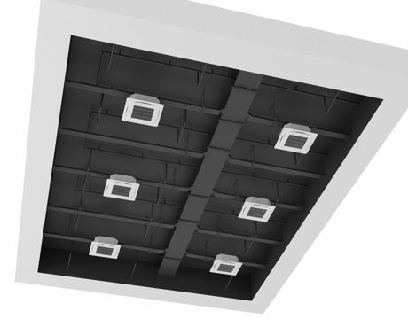  工业风管道吊顶3d模型 