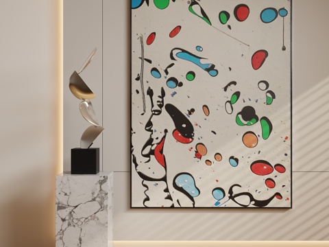  现代装饰画 装饰画 意式装饰画 挂画 现代抽象挂画3d模型 