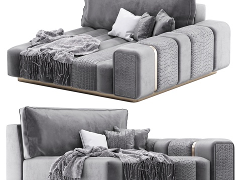  乔治奥系列魅力方形脚凳3d模型 