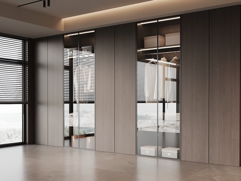  意式衣柜 成品衣柜3d模型 