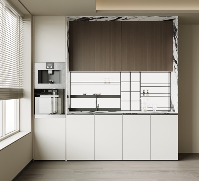  现代意式酒柜 餐边柜su模型 