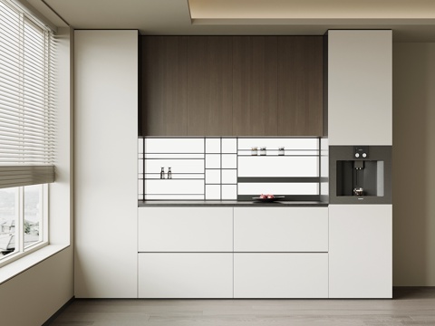  现代意式简约酒柜 餐边柜3d模型 