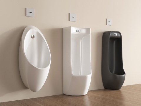  现代小便池 小便斗 小便器3d模型 