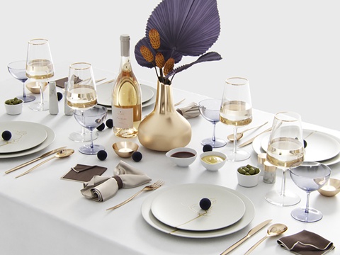  餐具组合 餐桌摆件3d模型 