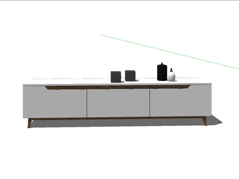  电视柜su模型 