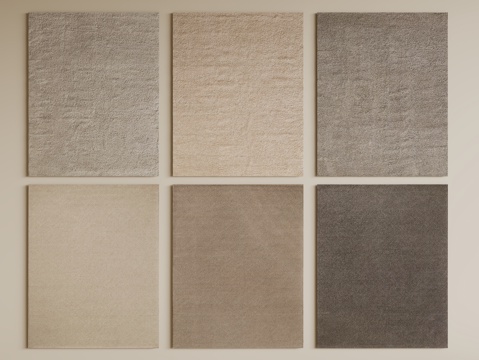  现代简约地毯 方形地毯 布艺地毯 客厅地毯 艺术地毯su模型 