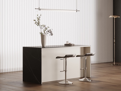 现代简约吧台 岛台su模型