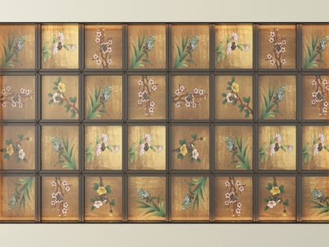  新中式吊顶3d模型 