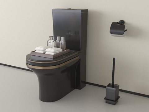  现代马桶 立式马桶 卫浴小件3d模型 