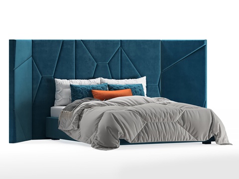  双人床 主卧床3d模型 