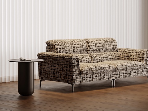 现代布艺沙发 双人沙发su模型