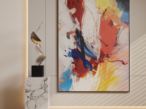  现代装饰画 装饰画 意式装饰画 挂画 现代抽象挂画3d模型 