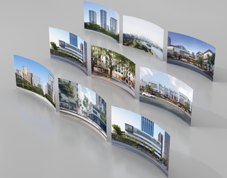 现代背景 环绕背景 城市背景 森林背景 外景贴图su模型