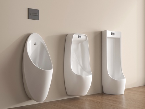  现代小便池 小便斗 小便器3d模型 