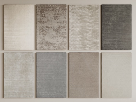  现代简约地毯 方形地毯 布艺地毯 客厅地毯 艺术地毯su模型 