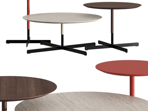  茶几 圆几 角几3d模型 