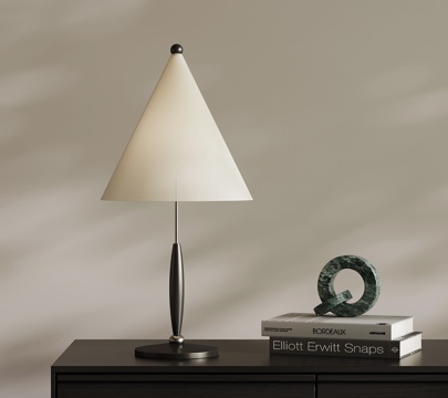 现代意式台灯 床头台灯 金属台灯su模型