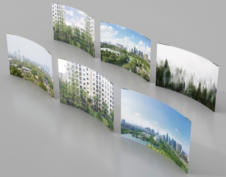 现代背景 环绕背景 城市背景 森林背景 外景贴图su模型