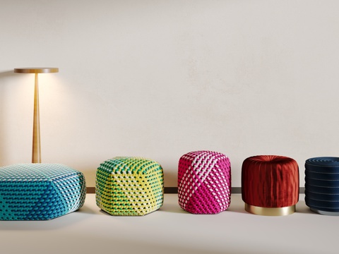  现代凳子3d模型 