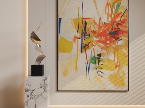  现代装饰画 装饰画 意式装饰画 挂画 现代抽象挂画3d模型 