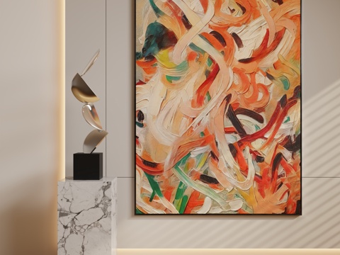  现代装饰画 装饰画 意式装饰画 挂画 现代抽象挂画3d模型 