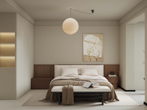  中古风卧室主卧梳妆台3d模型 