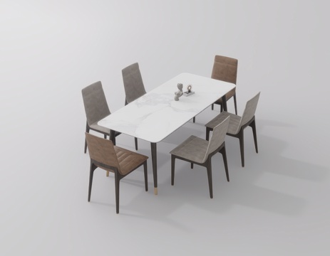 休闲桌椅su模型