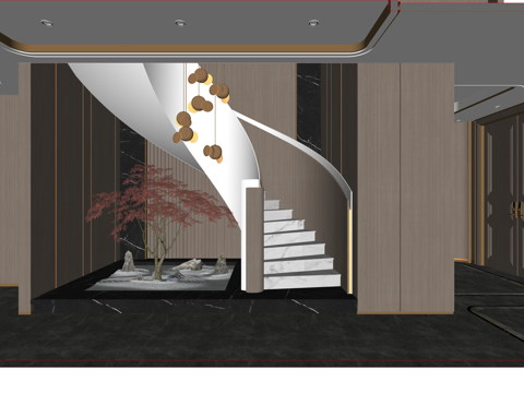 小品 组团 造景 花镜 绿化su模型