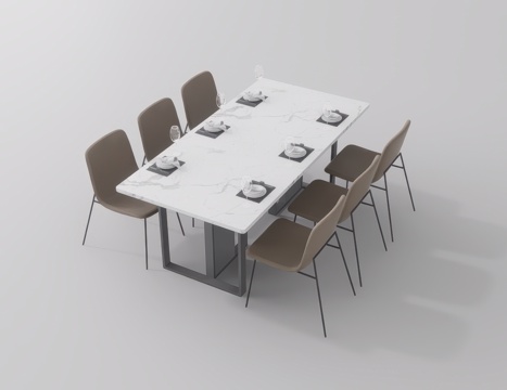 休闲桌椅su模型