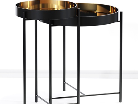  茶几 圆几 角几3d模型 