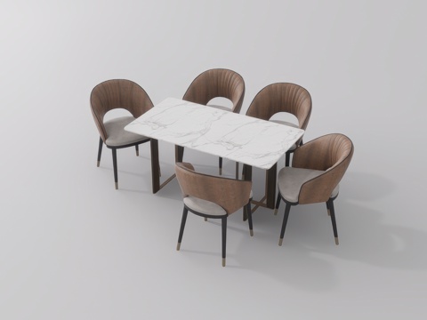  休闲桌椅su模型 