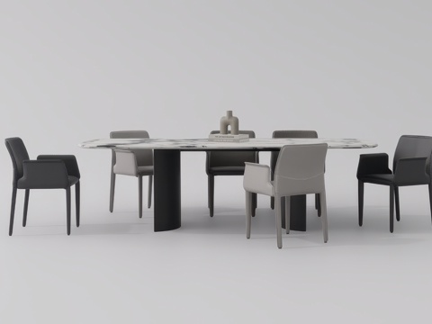 休闲桌椅su模型