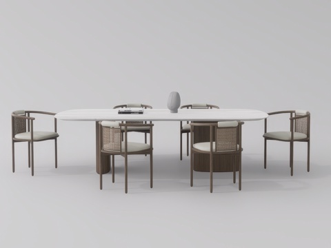  休闲桌椅su模型 