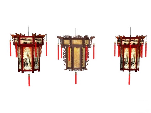 宫灯 中式宫灯su模型