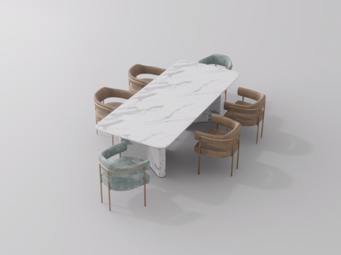 休闲桌椅su模型