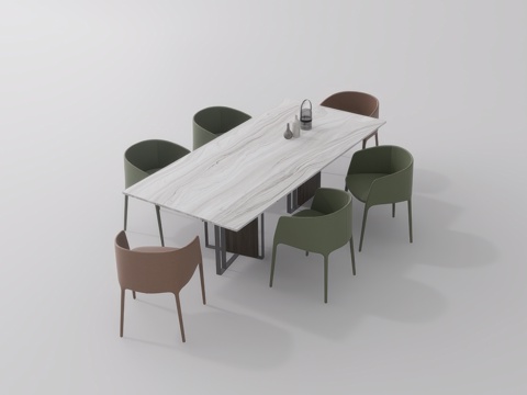  休闲桌椅su模型 