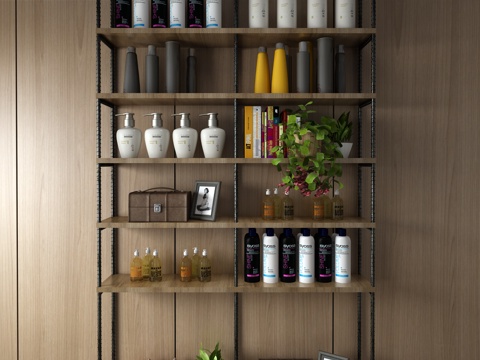  工业风陈列架 置物架 货架3d模型 