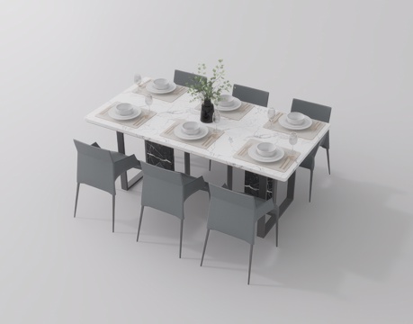 休闲桌椅su模型