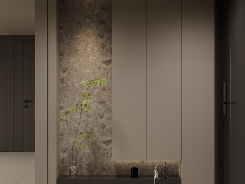 现代鞋柜 玄关柜su模型