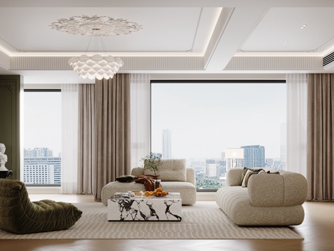 法式客餐厅su模型