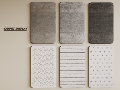  现代简约地毯 方形地毯 布艺地毯 客厅地毯 艺术地毯su模型 