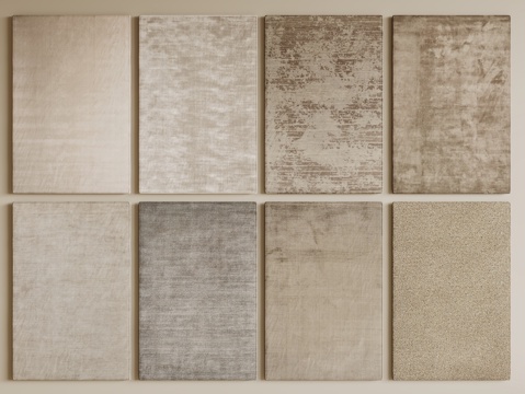 现代简约地毯 方形地毯 布艺地毯 客厅地毯 艺术地毯su模型