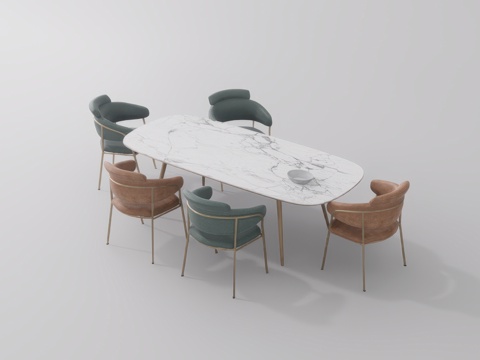 休闲桌椅su模型