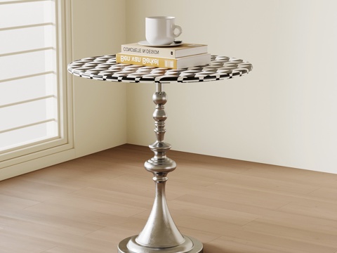 现代边几 金属边几su模型