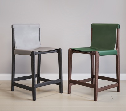  现代单椅 皮椅木椅 餐椅书椅3d模型 