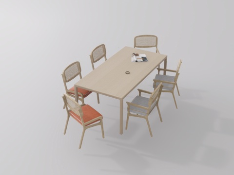 休闲桌椅su模型