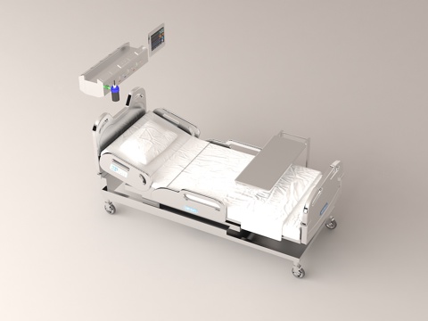  医疗病床 电动护理床 医院设备 智能病床 医疗家具 护理设备3d模型 